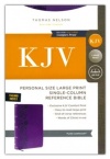 KJV, Personal Size Large Print: End-of-Verse Reference Bible Leathersoft Purple, Thumb Indexed